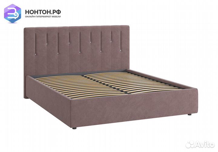 Кровать Кристи 2 1.6 м светло-коричневая