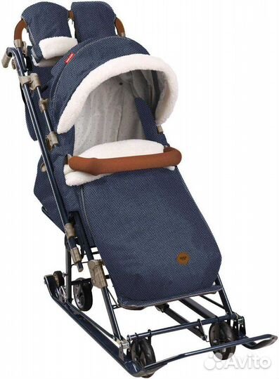 Санки коляска ника 7-8 к Премиум укачивание