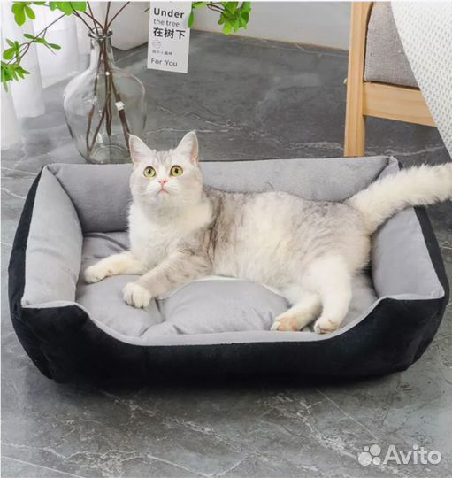 Лежанка для кошек и собак квадратная