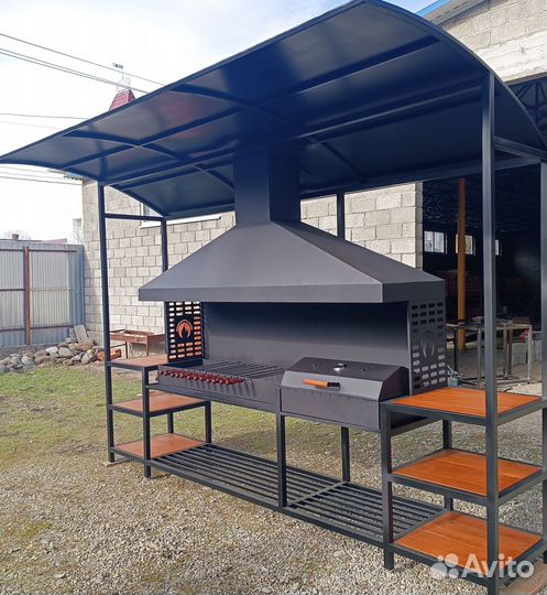 Мангал 6мм, мангальная зона, казан, гриль, барбекю