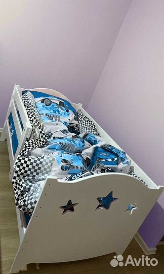 Кроватка из натурального дерева сингл от 2х лет вы