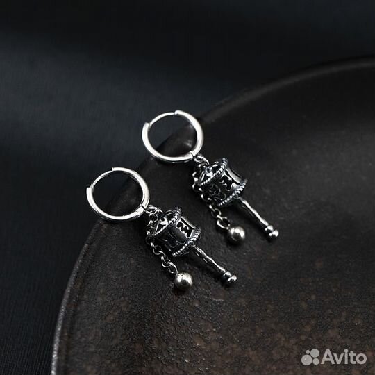 Тибетские винтажные серьги