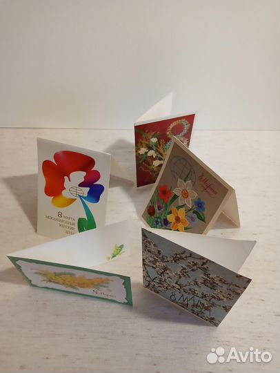 Открытки СССР 8 марта чистые