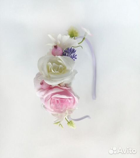 Ободок с цветами на голову