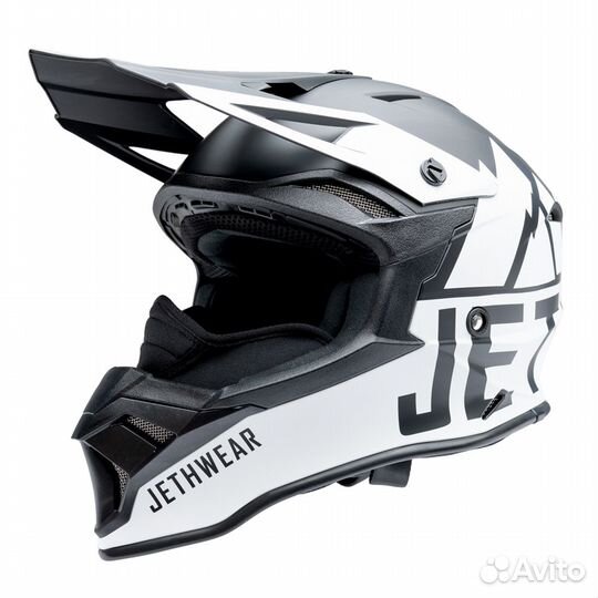 Шлем Jethwear Mile Black/White, L (59-60cm)