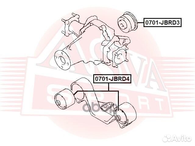 Сайлентблок заднего дифференциала 0701jbrd4 asva