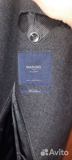 Пальто мужское шерсть Mango