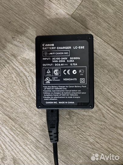 Зарядное устройство canon LC-E8Е