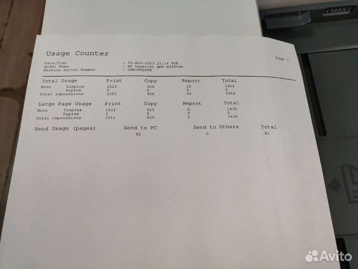 Мфу А3 чб HP LaserJet M436nda