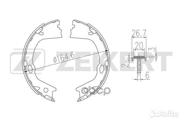 Колодки торм. бараб. задн. Hyundai Grandeur V 1