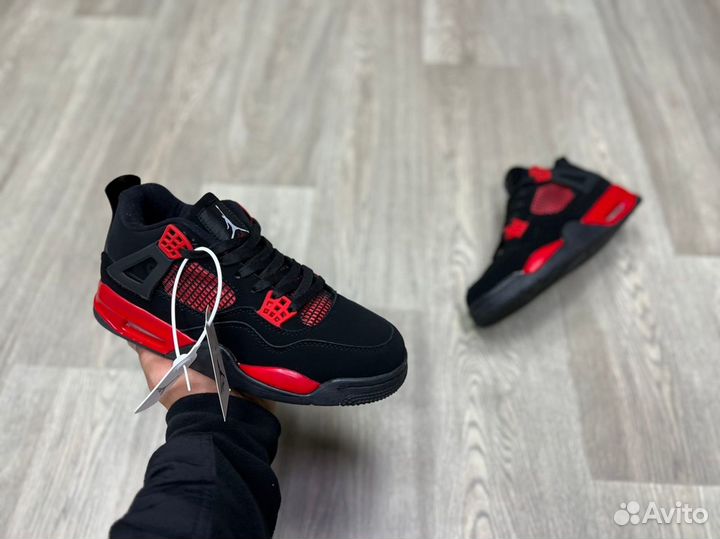 Кроссовки Air Jordan 4 Red Thunder (36-45)