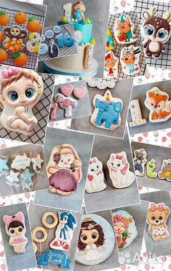 Пряничные топперы ручная роспись