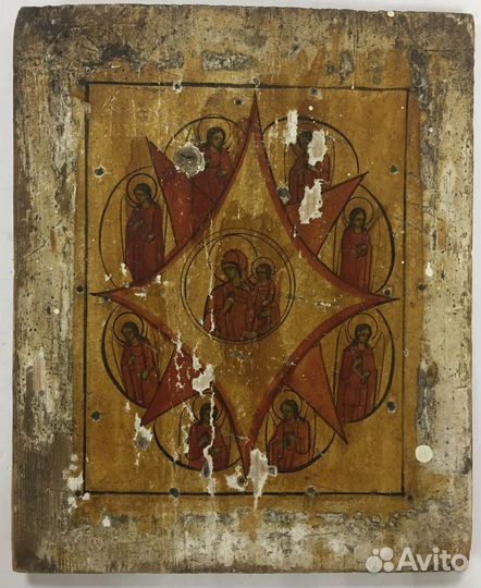 Икона. Божьей Матери Неопалимая Купина. Живопись