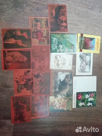 Открытки разные, наборы, поздравительные и др