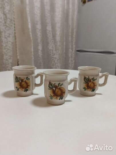 Набор керамических кофейных чашек СССР. Винтаж