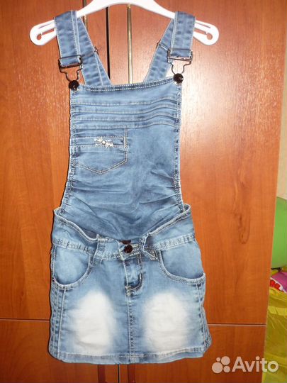 Джинсовая юбка на дев