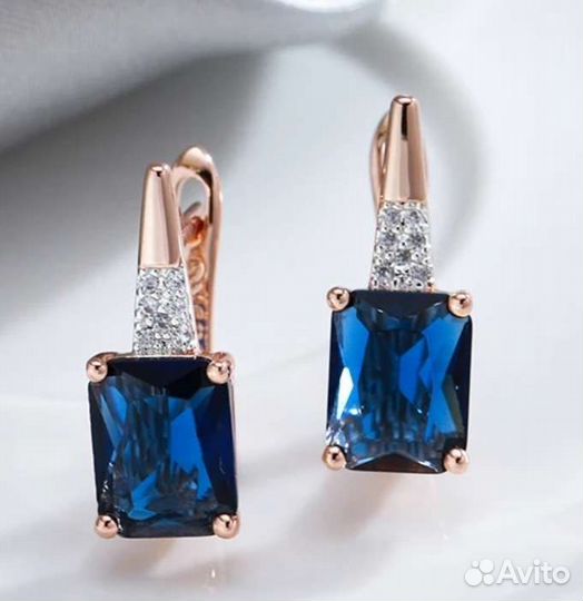 Серьги сапфир Дубайское 