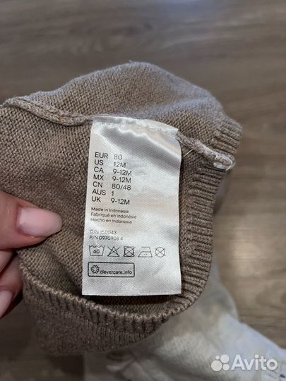 Кофта для девочки H&M 80