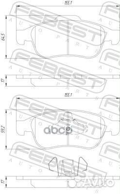 Колодки передние renault duster I/II 2401-captf