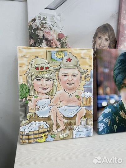 Портрет по фото на холсте