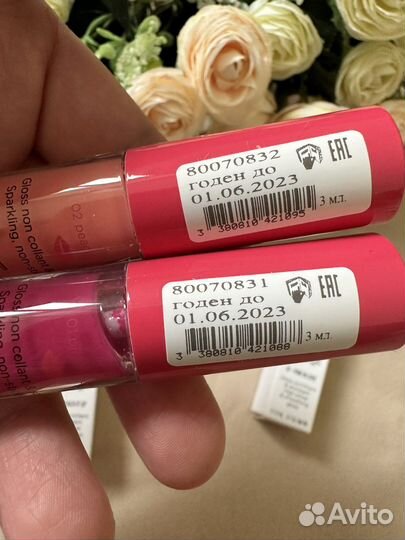Clarins блеск для губ 01 02