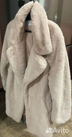 Искусственная шубка пыльно-розовая