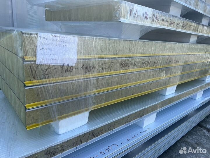 Сэндвич панель стеновая 120 мм мин вата некондиция