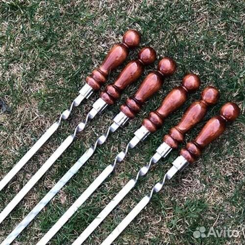 Шампуры (дерев. ручка, нерж.сталь)