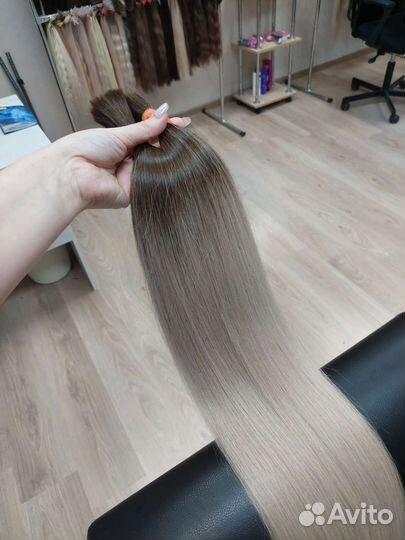 Волосы для наращивания 70 см блонд