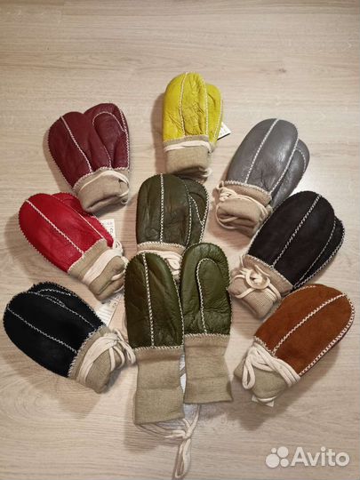 Рукавицы из овчины детские