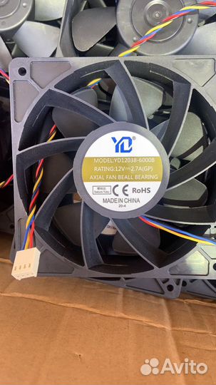 Вентилятор для асика s9, t2t 2.70 А 120*120 4pin