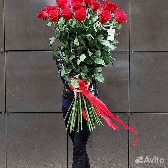 Розы высокие Доставка цветов