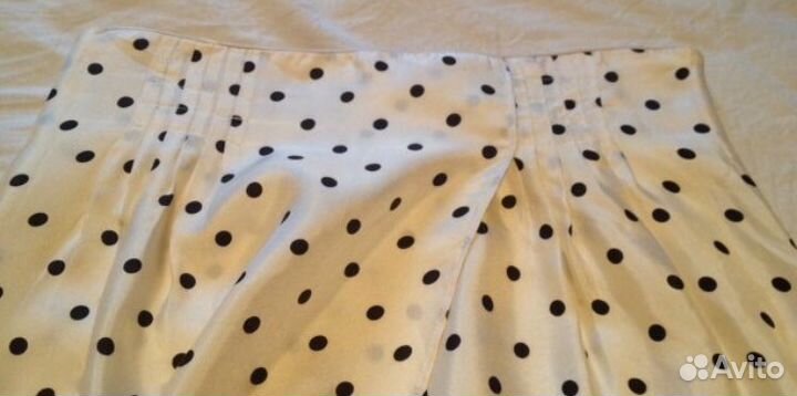 Юбка шелковая в горошек Zara Woman
