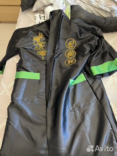 Халат женский длинный шелковый