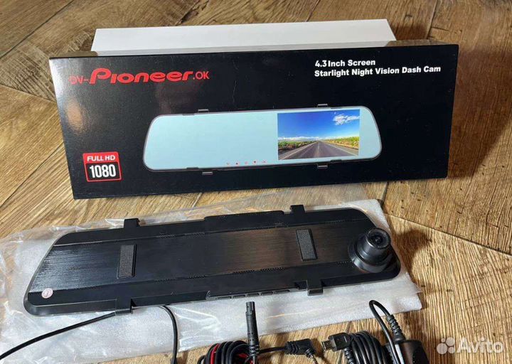 Зеркало Видеорегистратор Pioneer/Новый/1080Р