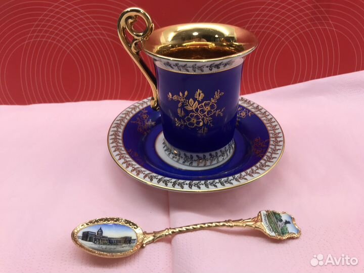 Чашка с блюдцем гдр фарфор