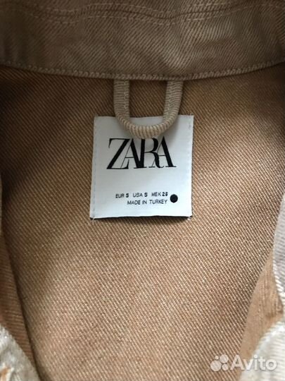 Джинсовая куртка zara женская 44-46