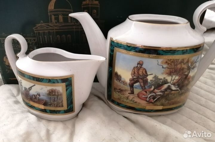 Чайный сервиз Охотничий, Фарфор Сысерти