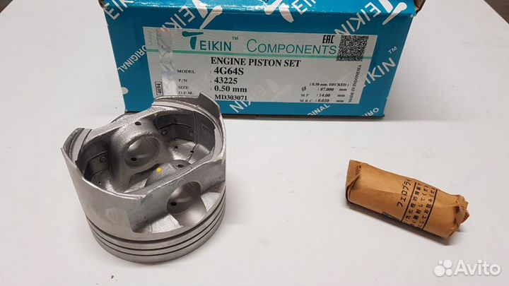 Поршни (к-т 4шт) 0,50 4G64S 86.5 1,2*1,5*2,8 43225050