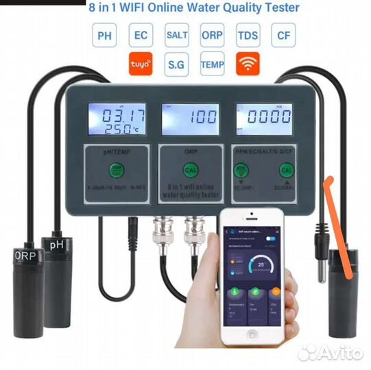 Ph ORP метр EC метр для воды wifi