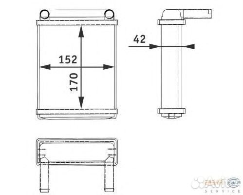 Радиатор отопителя mercedes-benz: sprinter 2-t/3-t