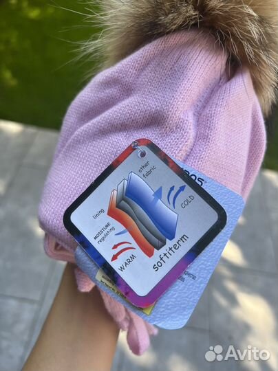 Шапочка для девочки зимняя