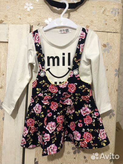 Платье для девочки с длинным рукавом