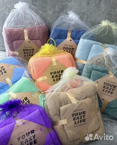 Новый набор нежных полотенец в упаковке