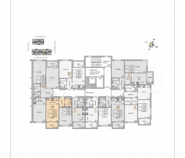 Квартира-студия, 28,6 м², 7/17 эт.