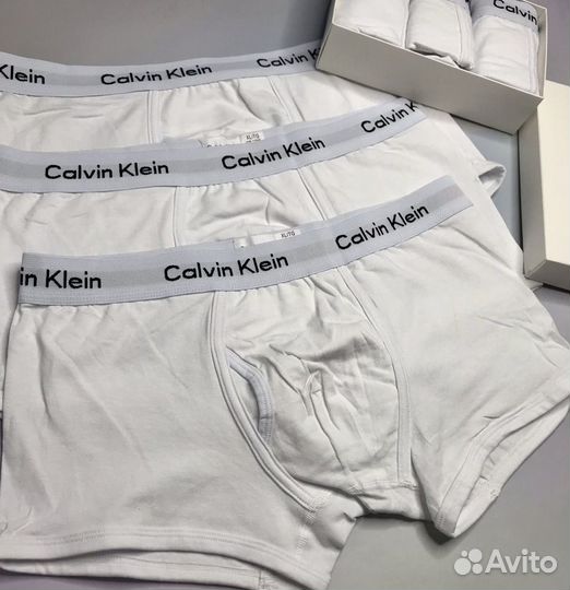 Трусы мужские белые Calvin Klein