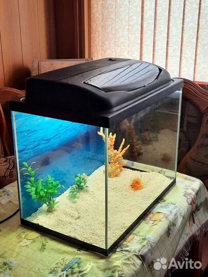 Аквариум aquaei 60л с крышкой и освещением
