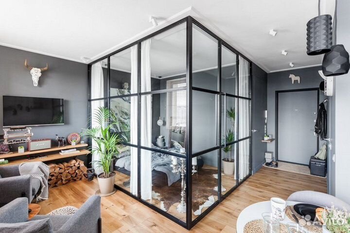 Лофт перегородки межкомнатные и зонирующие