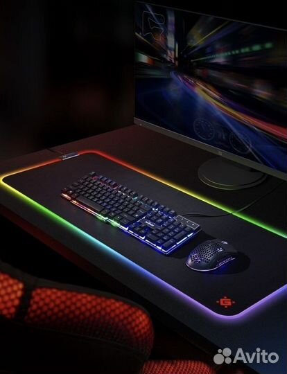 Мега коврик для мыши 900х350 с RGB подсветкой