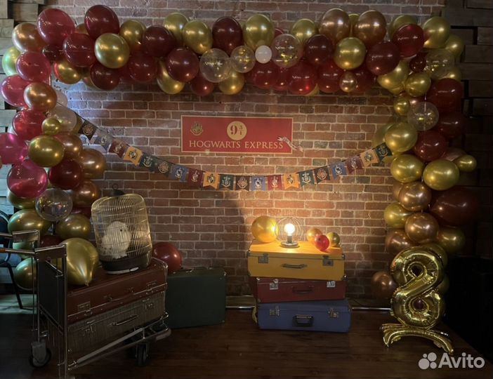 Реквизит декор Гарри Поттер тележка с чемоданами